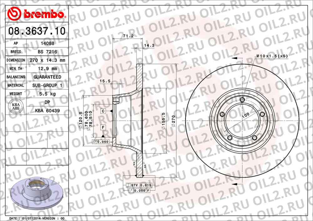  BREMBO 08.3637.10. .