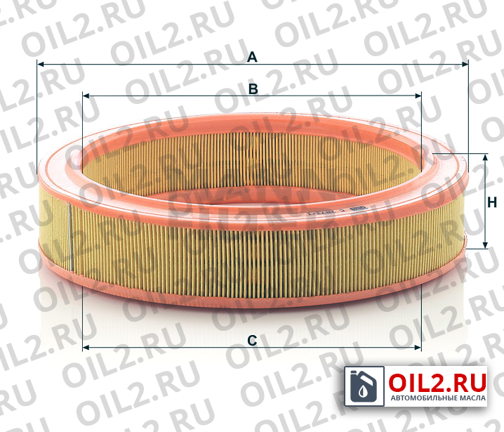 Габаритный чертеж MANN C 2873/1 Габаритный чертеж MANN C 2873/1