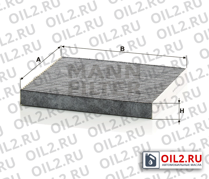 Габаритный чертеж MANN CUK 2362 Габаритный чертеж MANN CUK 2362