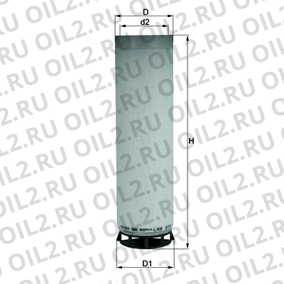Габаритный чертеж Mahle LXS 272 Габаритный чертеж Mahle LXS 272