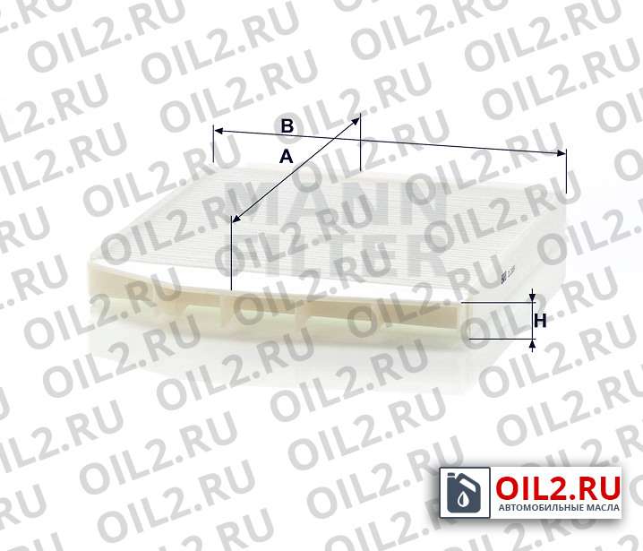 Габаритный чертеж MANN CU 2855/1 Габаритный чертеж MANN CU 2855/1