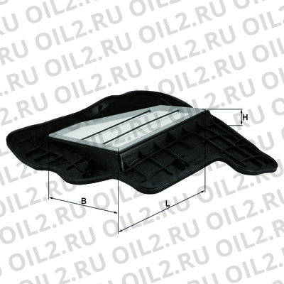 Габаритный чертеж Mahle LX 1685/5 Габаритный чертеж Mahle LX 1685/5