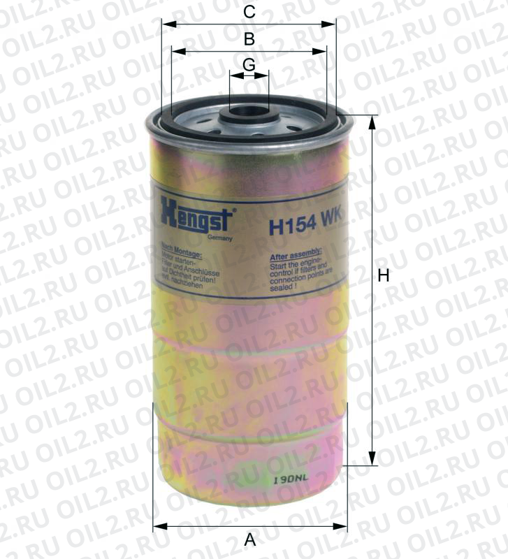 ��������� ������ Hengst H154WK. ���� ������.
