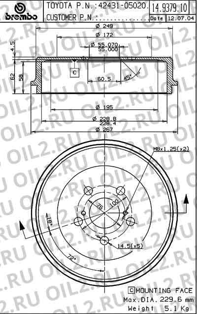  BREMBO 14.9379.10. .