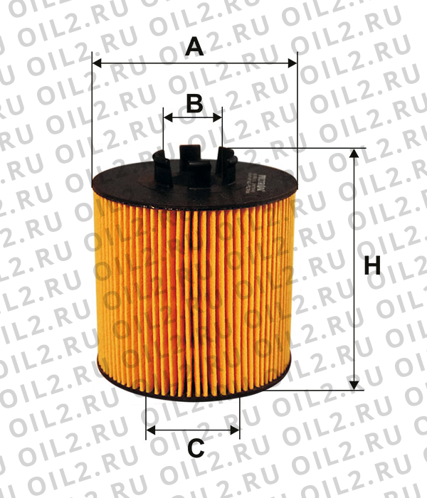 Габаритный чертеж Фильтр FILTRON OE 650/2 Габаритный чертеж Фильтр FILTRON OE 650/2