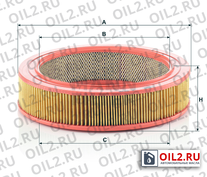 Габаритный чертеж MANN C 2645 Габаритный чертеж MANN C 2645