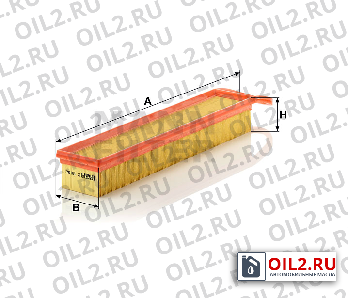 Габаритный чертеж MANN C 5082 Габаритный чертеж MANN C 5082