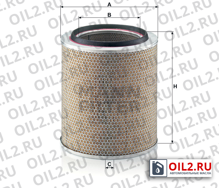 Габаритный чертеж MANN C 30 630 Габаритный чертеж MANN C 30 630