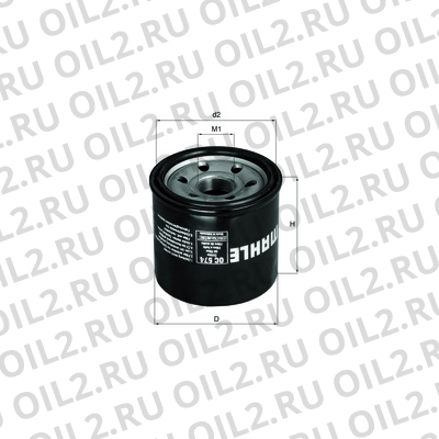 Габаритный чертеж Mahle OC 574 Габаритный чертеж Mahle OC 574