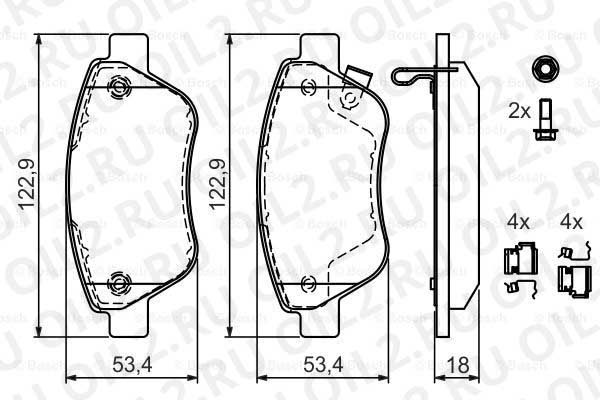 набор тормозных колодок; фронт (Bosch 0986494092). Фотогаллерея. набор тормозных колодок; фронт (Bosch 0986494092). Фотогаллерея.