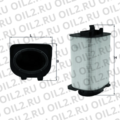 Габаритный чертеж Mahle LX 3775 Габаритный чертеж Mahle LX 3775