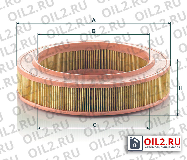 Габаритный чертеж MANN C 2552/1 Габаритный чертеж MANN C 2552/1