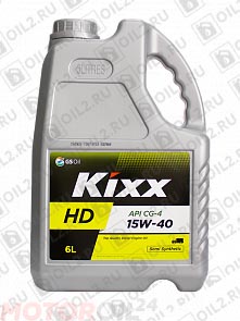 KIXX HD 15W-40 API CG-4 6 . 