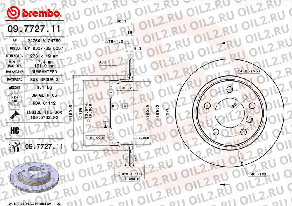  BREMBO 09.7727.11. .