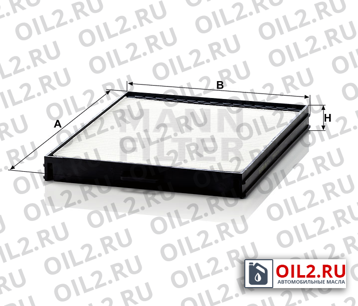 Габаритный чертеж MANN CU 2628 Габаритный чертеж MANN CU 2628