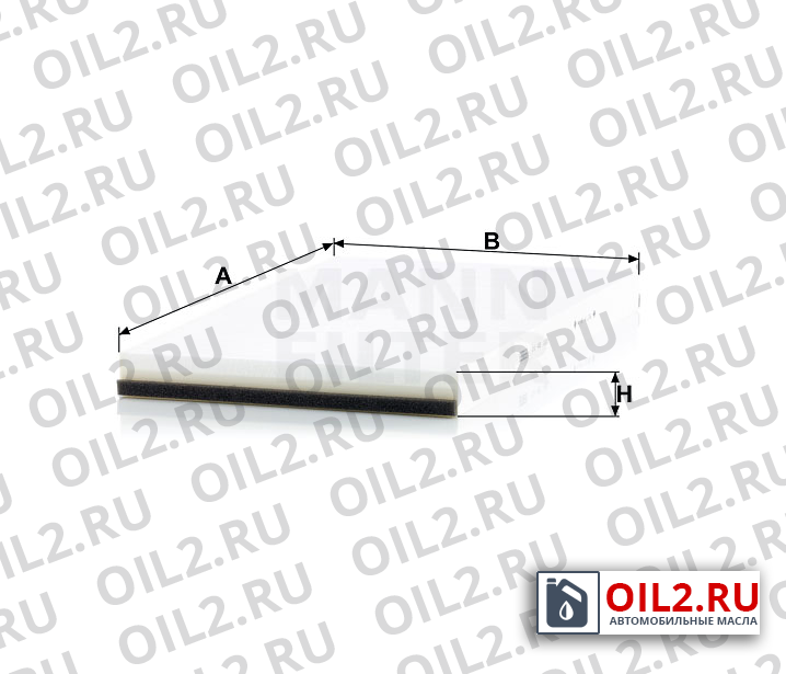 Габаритный чертеж MANN CU 45 120 Габаритный чертеж MANN CU 45 120