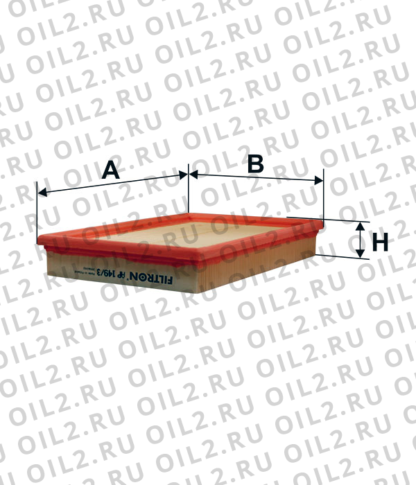 Габаритный чертеж Фильтр FILTRON AP 149/3 Габаритный чертеж Фильтр FILTRON AP 149/3