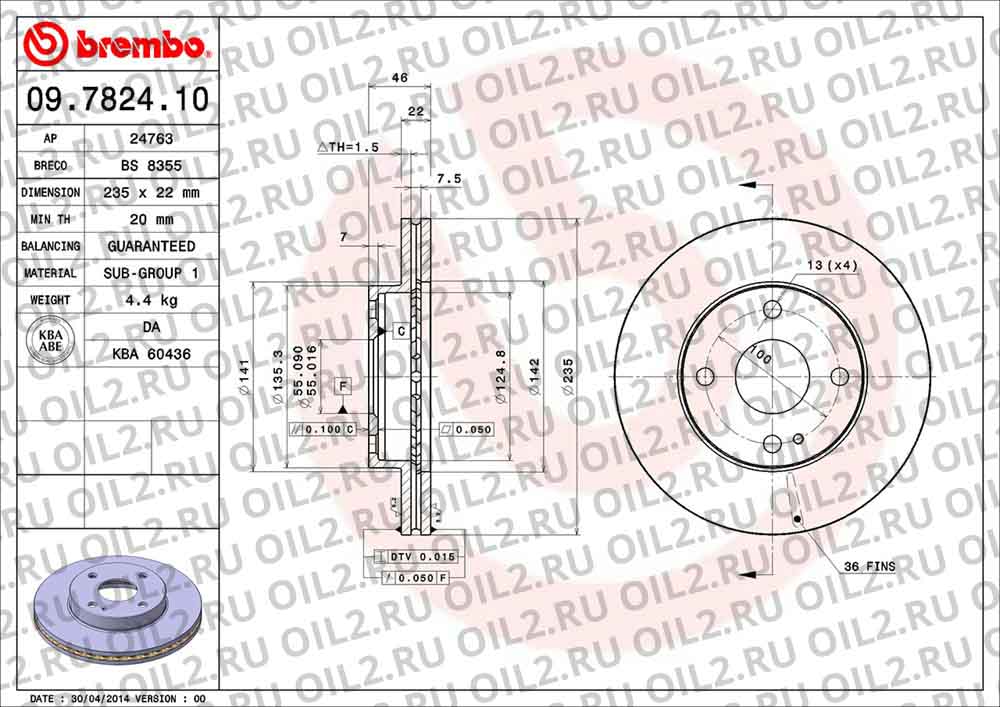 ����� BREMBO 09.7824.10. ������������.