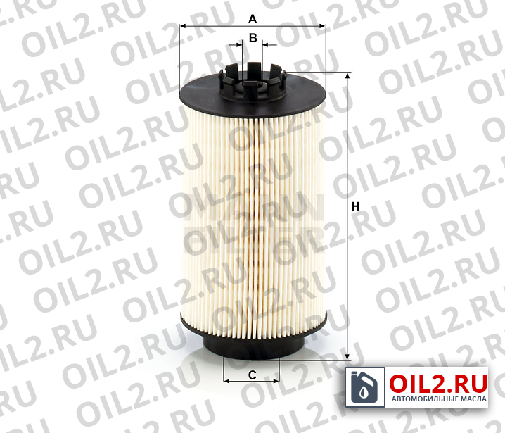Габаритный чертеж MANN PU 10 008 x Габаритный чертеж MANN PU 10 008 x