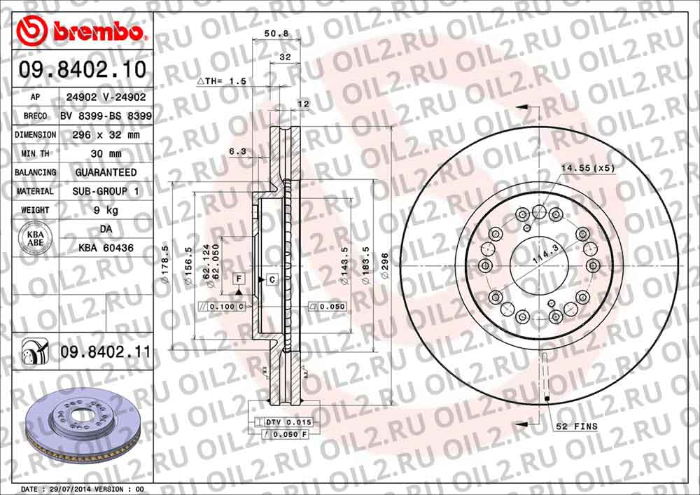  BREMBO 09.8402.11. .