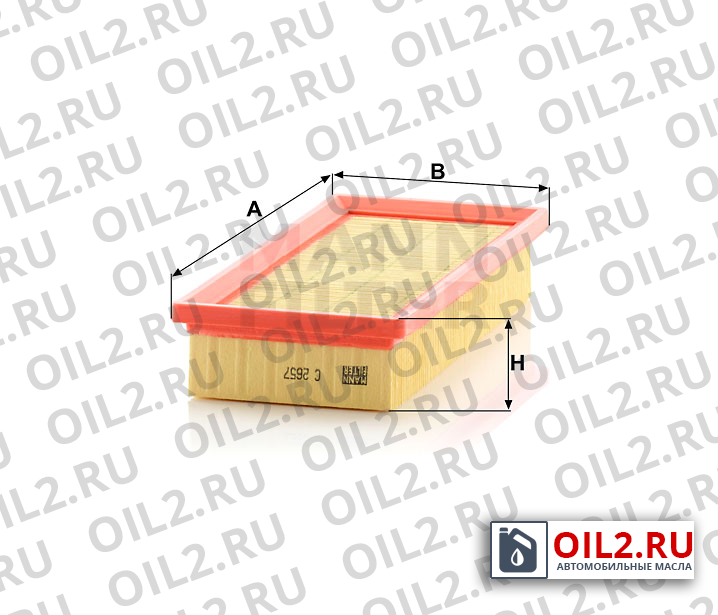 Габаритный чертеж MANN C 2657 Габаритный чертеж MANN C 2657