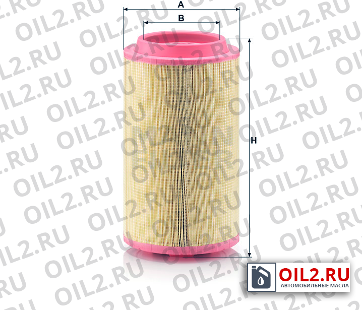 Габаритный чертеж MANN C 24 745/3 Габаритный чертеж MANN C 24 745/3
