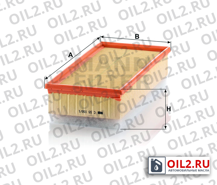 Габаритный чертеж MANN C 33 156/1 Габаритный чертеж MANN C 33 156/1