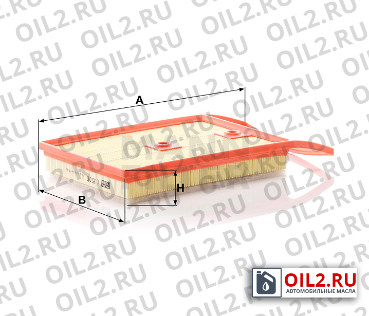 Габаритный чертеж MANN C 35 011 Габаритный чертеж MANN C 35 011