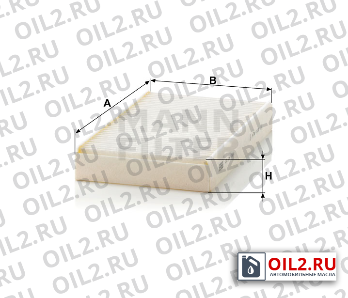 Габаритный чертеж MANN CU 26 004 Габаритный чертеж MANN CU 26 004