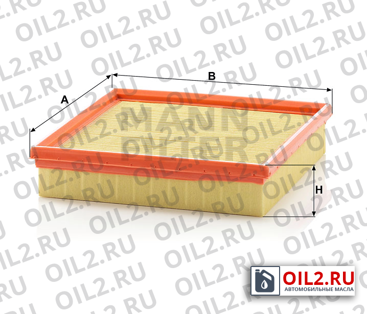 Габаритный чертеж MANN C 2290 Габаритный чертеж MANN C 2290
