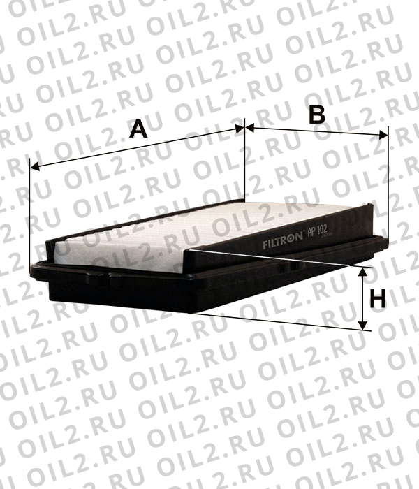 Габаритный чертеж Фильтр FILTRON AP 102 Габаритный чертеж Фильтр FILTRON AP 102