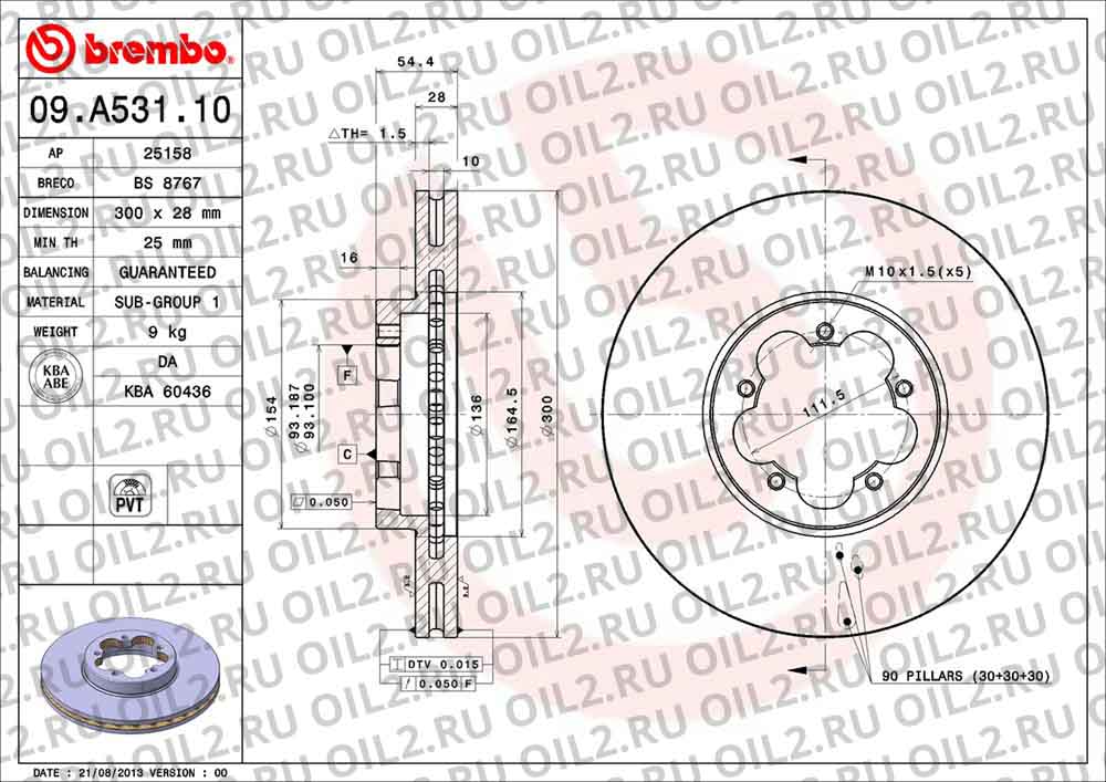  BREMBO 09.A531.10. .