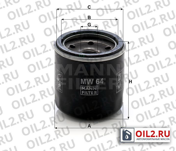 Габаритный чертеж MANN MW 64 Габаритный чертеж MANN MW 64