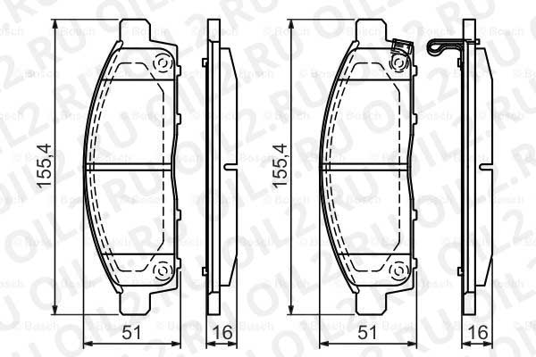 набор тормозных колодок; фронт (Bosch 0986494268). Фотогаллерея. набор тормозных колодок; фронт (Bosch 0986494268). Фотогаллерея.