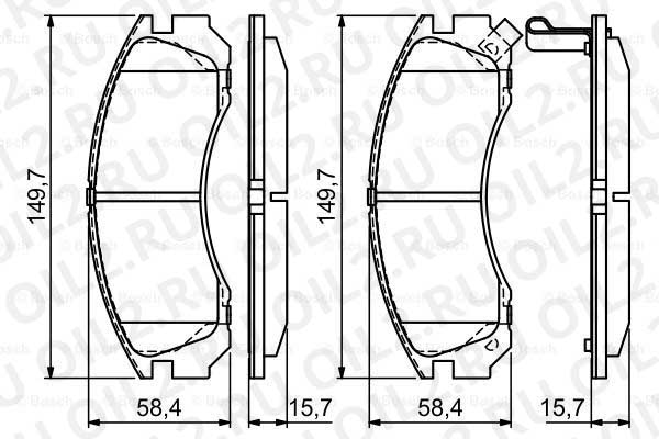 набор тормозных колодок; фронт (Bosch 0986424523). Фотогаллерея. набор тормозных колодок; фронт (Bosch 0986424523). Фотогаллерея.