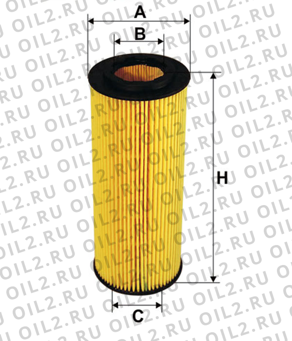 Габаритный чертеж Фильтр FILTRON OE 649/7 Габаритный чертеж Фильтр FILTRON OE 649/7