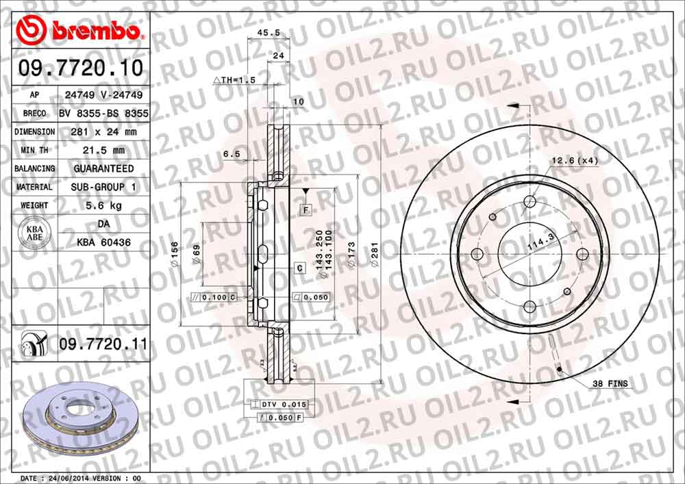  BREMBO 09.7720.10. .