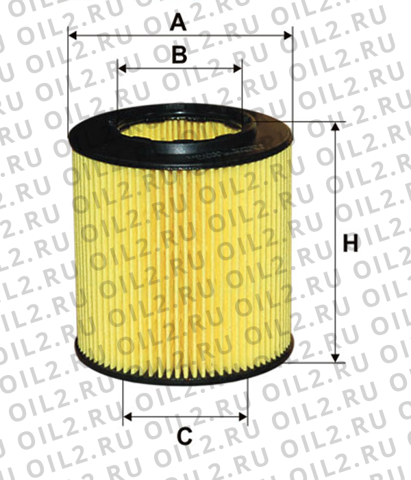 Габаритный чертеж Фильтр FILTRON OE 649/9 Габаритный чертеж Фильтр FILTRON OE 649/9