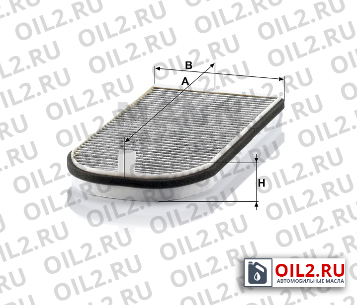 Габаритный чертеж MANN CUK 3642-2 Габаритный чертеж MANN CUK 3642-2