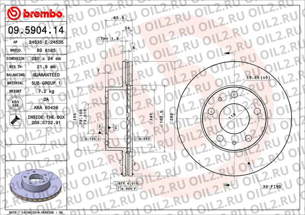  BREMBO 09.5904.14. .