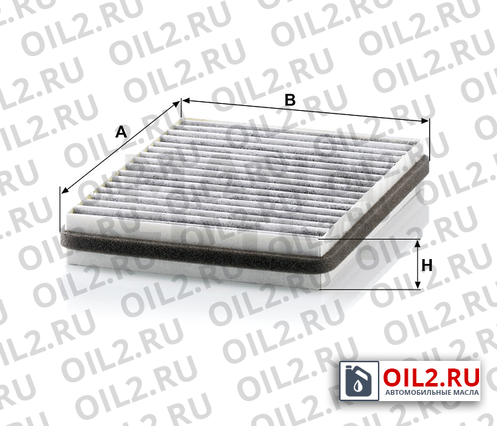 Габаритный чертеж MANN CUK 22 014 Габаритный чертеж MANN CUK 22 014