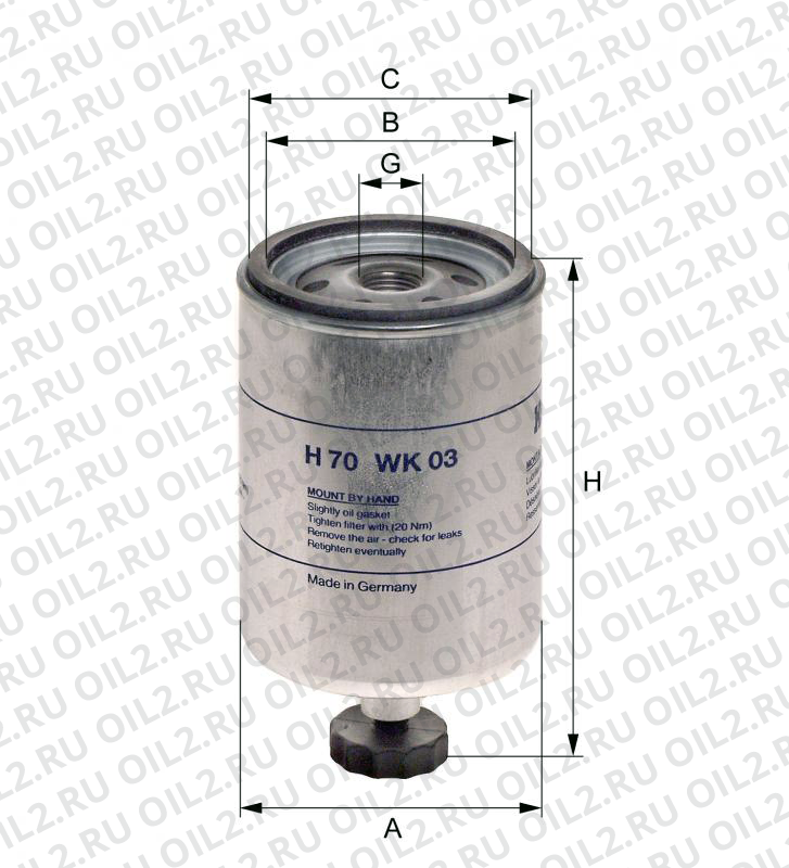 ��������� ������ Hengst H70WK03. ���� ������.