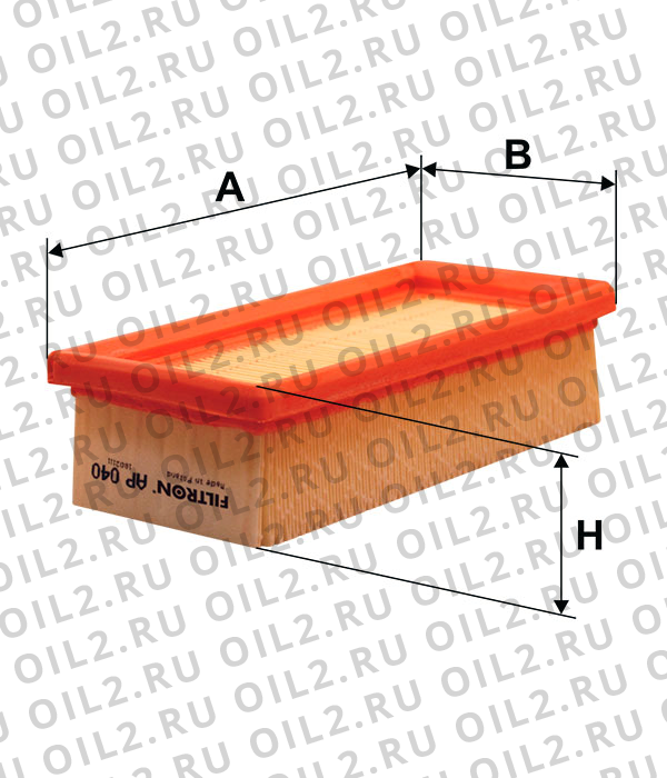 Габаритный чертеж Фильтр FILTRON AP 040 Габаритный чертеж Фильтр FILTRON AP 040