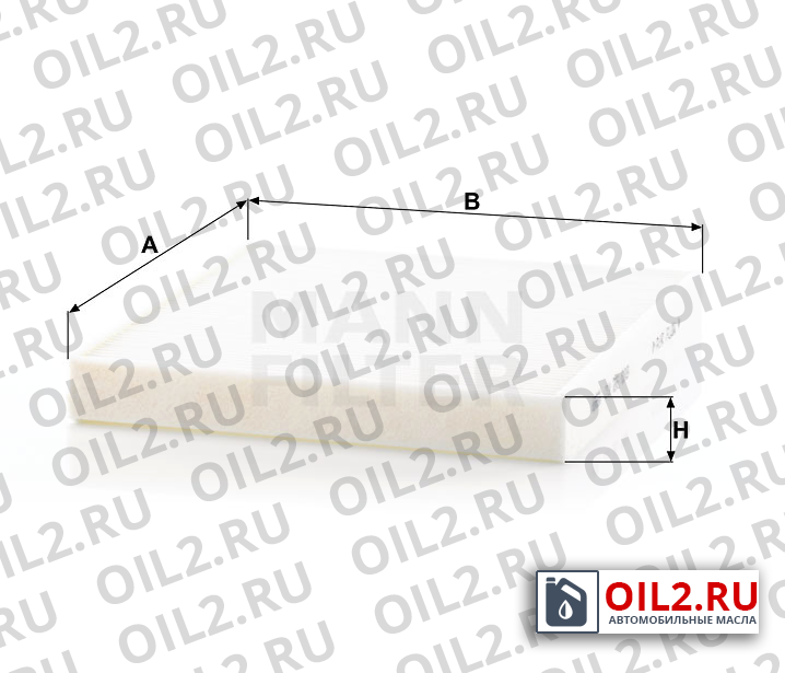 Габаритный чертеж MANN CU 26 009 Габаритный чертеж MANN CU 26 009