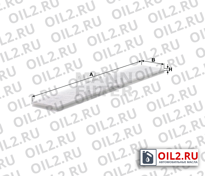 Габаритный чертеж MANN CU 108 001 Габаритный чертеж MANN CU 108 001