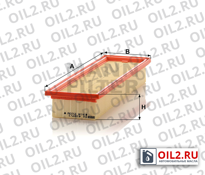 Габаритный чертеж MANN CU 4197/1 Габаритный чертеж MANN CU 4197/1