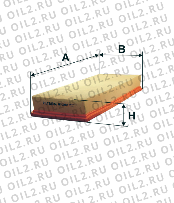 Габаритный чертеж Фильтр FILTRON AP 004/1 Габаритный чертеж Фильтр FILTRON AP 004/1
