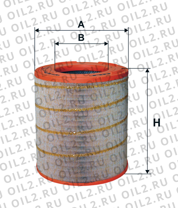 Габаритный чертеж Фильтр FILTRON AM 476/2 Габаритный чертеж Фильтр FILTRON AM 476/2