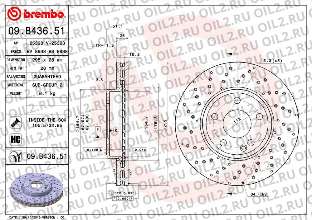  BREMBO 09.B436.51. .