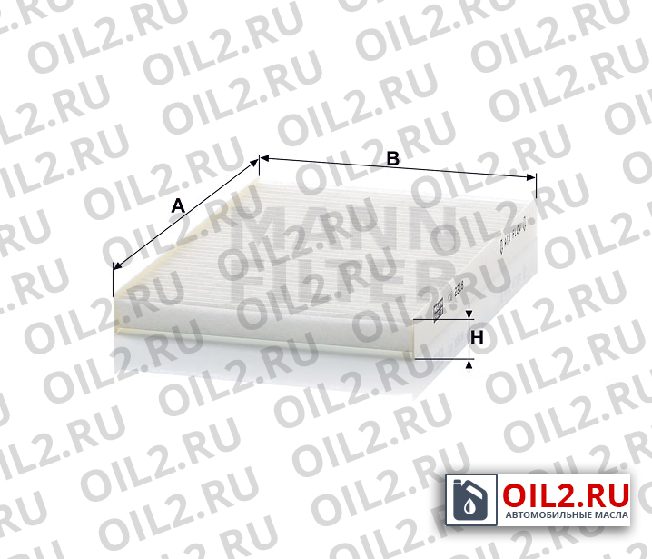 Габаритный чертеж MANN CU 2218 Габаритный чертеж MANN CU 2218